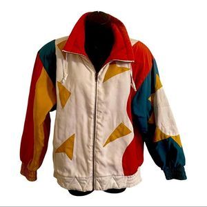 Yellow Colorblock Bomber Jacket 